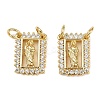 Brass Micro Pave Cubic Zirconia Pendants KK-S526-05G-A-1