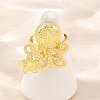 Ocean Brass Cuff Open Rings KK-CBA5A76-04G-01-1