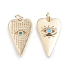 Brass Micro Pave Cubic Zirconia Pendants ZIRC-I042-01B-2