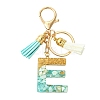 Transparent Epoxy Resin Pendant Keychains KEYC-FS00022-05-1