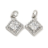 Brass Micro Pave Clear Cubic Zirconia Pendants KK-P275-32B-P-1