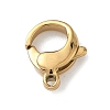 304 Stainless Steel Lobster Claw Clasps Ion Plating(IP) LS-STAS-P423-06G-1