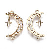 Brass Micro Pave Cubic Zirconia Links Connectors KK-R111-044-2