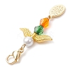 Angel Acrylic & Shell Pearls Pendant Decorations HJEW-JM02459-5