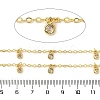 Brass Cubic Zirconia Cable Chains CHC-H112-02G-02-3