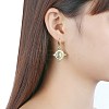 Brass Dangle Hoop Earrings EJEW-BB31954-2