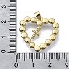 Heart with Cross Brass Pendants KK-V010-19G-3