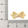 Brass Micro Pave Clear Cubic Zirconia Connector Charms KK-P275-36B-G-3