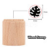 Wood Wax Seal Stamp AJEW-WH0122-018-2