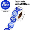 500Pcs Paper Adhesive Label Stickers STIC-WH20010-25E-2