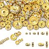 100Pcs 5 Styles Brass Rhinestone Beads RB-YW0001-18G-1