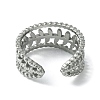 Non-Tarnish 304 Stainless Steel Open Cuff Ring LS-RJEW-L110-045P-3