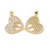 Brass Micro Pave Cubic Zirconia Pendants ZIRC-I063-26G-1