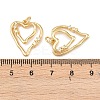 Brass Micro Pave Clear Cubic Zirconia Pendants KK-G544-05G-03-3