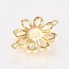 Brass Flower Links Connectors KK-K208-04-G-3