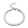 Tarnish Resistant Unisex 304 Stainless Steel Herringbone Chain Bracelets LS-BJEW-O177-01B-P-1