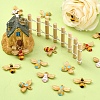 20Pcs 4 Colors Alloy Enamel Pendants ENAM-YW0001-91-4