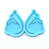 Teardrop with Lady Silicone Pendant Molds DIY-WH0175-49-1