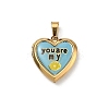 304 Stainless Steel Locket Pendants STAS-H255-02G-05-1