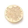 Golden Tone Wax Seal Brass Stamp Heads AJEW-U008-02G-05-2