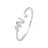 925 Sterling Silver Cuff Rings for Women RJEW-U046-05P-2