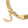 Ion Plating(IP) 304 Stainless Steel Herringbone Chain Bracelet BJEW-D028-02C-03G-3