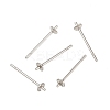 Tarnish Resistant 304 Stainless Steel Post Stud Earring Findings STAS-R063-41-3
