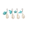 Natural Shell Pendant Decorations HJEW-JM02923-02-1