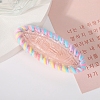 Oval Cellulose Acetate & Woolen Yarn Alligator Hair Clips PW-WG73500-05-1