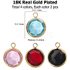 8Pcs 4 Colors K9 Glass Charms GLAA-DJ0001-04P-2