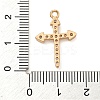 Brass Micro Pave Clear Cubic Zirconia Pendants LS-ZIRC-U003-01G-06-3
