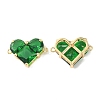 Brass Pave Cubic Zirconia Connector Charms KK-L208-04G-02-1