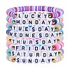 8Pcs 8 Colors Polymer Clay Beaded Stretch Bracelets BJEW-SW00147-1