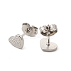 Non-Tarnish 304 Stainless Steel Heart Stud Earrings for Women EJEW-I281-13P-2