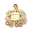 Lampwork Evil Eye Pendants with Colorful Cubic Zirconia ZIRC-L102-13G-06-3