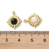 Natural Mixed Stone Charms STAS-Z099-09G-3