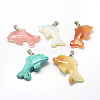 Dolphin Natural & Synthetic Mixed Stone Pendants G-Q449-01-1