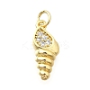 Brass Micro Pave Cubic Zirconia Pendants KK-F896-04G-1