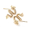 Brass Micro Pave Cubic Zirconia Stud Earrings EJEW-Q800-23KCG-2