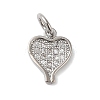 Brass & Clear Cubic Zirconia Pendants KK-S372-30P-1
