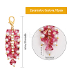10Pcs 5 Colors Trumpet Flower Glass Pendant Decorations HJEW-CA0001-45-2