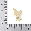Brass Micro Pave Cubic Zirconia and Glass Connector Charms KK-F892-48G-01-3