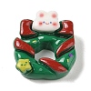 Christmas Rabbit Theme Opaque Resin Decoden Cabochons RESI-S397-02B-1