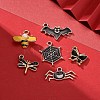 36Pcs 6 Style Light Gold Plated Alloy Pendants ENAM-ZZ0001-05-6