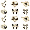 28Pcs 6 Styles Alloy Enamel Pendants FIND-FS0003-22-1