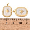 304 Stainless Steel Enamel Pendants STAS-U061-34G-A01-3