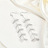 304 Stainless Steel Leaf Stud Earrings for Women EJEW-R008-02P-1