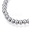 Non-Tarnish 201 Stainless Steel Round Beaded Stretch Bracelet for Men Women BJEW-N017-163A-01-2