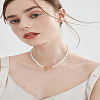 1Pc Brass Clear Cubic Zirconia Letter Pendant Necklaces NJEW-LP0001-32T-4