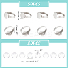 DIY Blank Dome Flat Round Finger Ring Making Kit DIY-UN0004-51-4